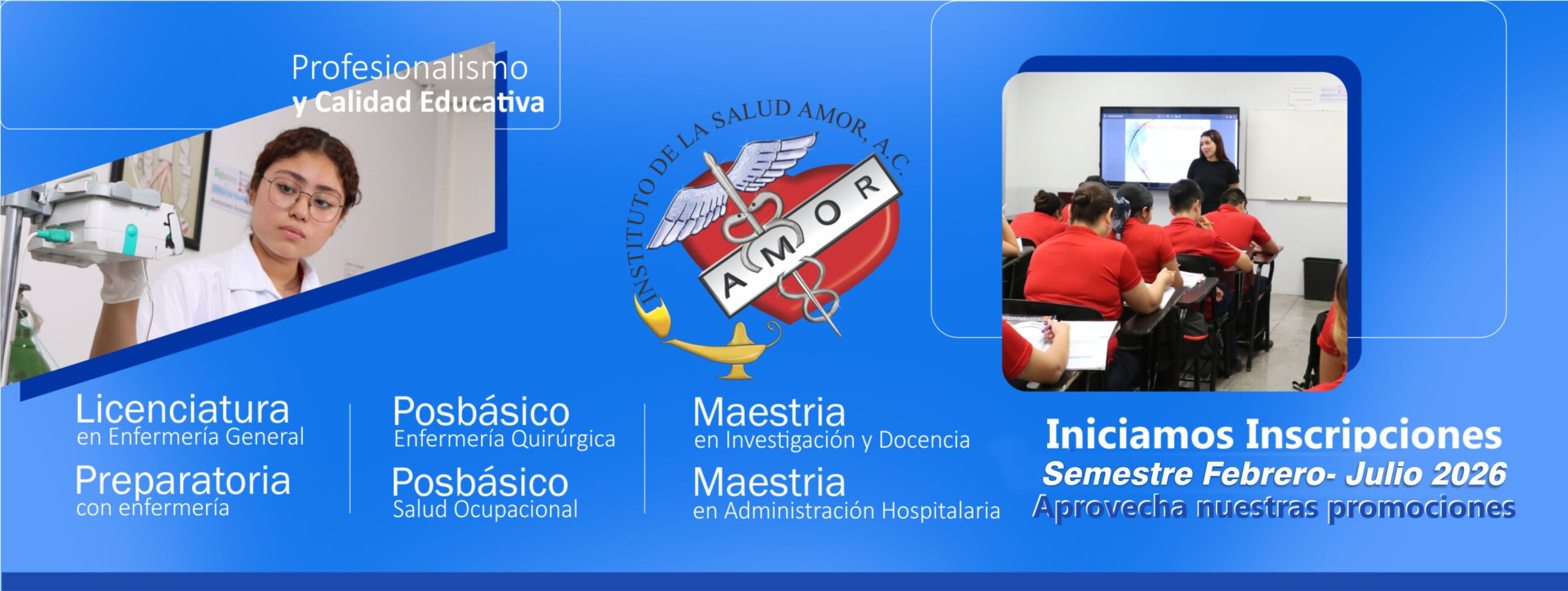 Inscripciones abiertas del Instituto AMOR en 2026, una escuela de enfermería en Monterrey